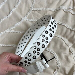 White Belt with Black Grommets